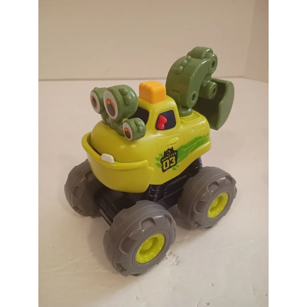 Monster 03 Excavator Truck Toy Green Yellow Monster Digging Arm Interactive Toy